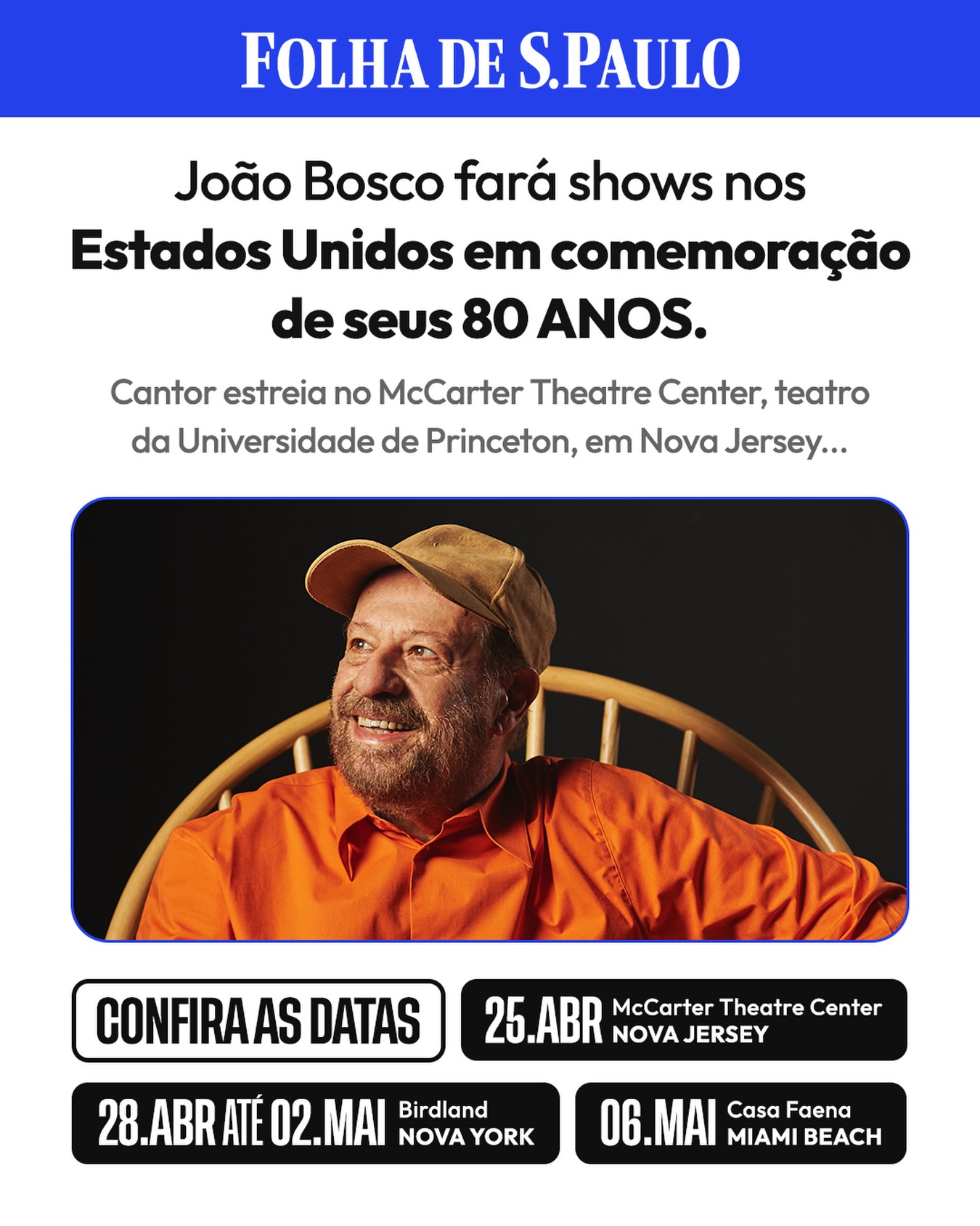 João Bosco Tour Poster 2026